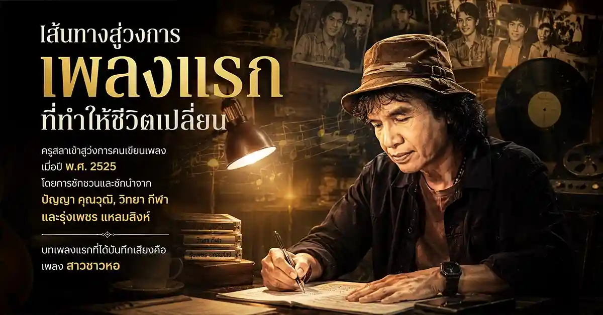 สลา คุณวุฒิ ครูบ้านป่าผู้เปลี่ยนภาษาอีสานให้กลายเป็นเพลงที่คนทั้งประเทศร้องได้ 127 สลา คุณวุฒิ1