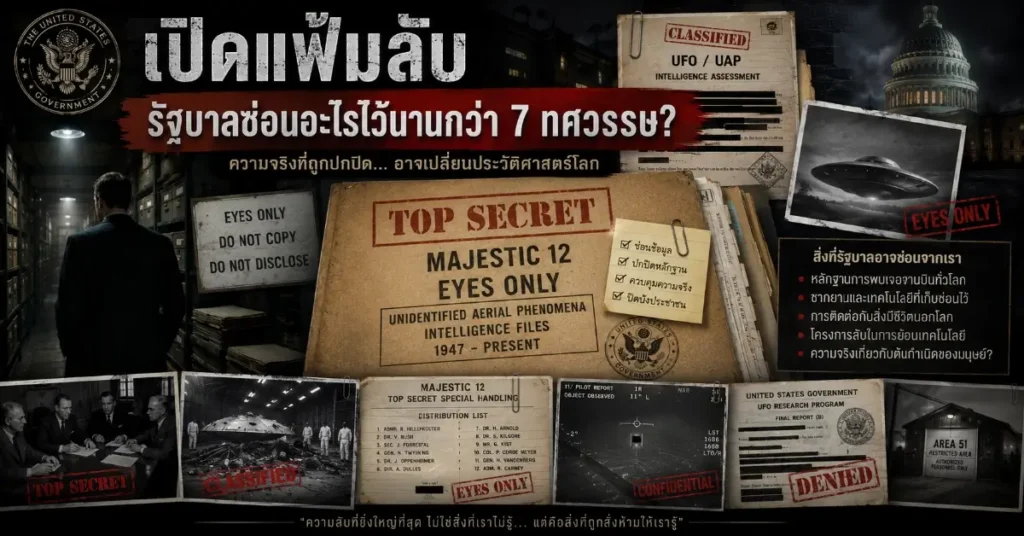 UFO คืออะไร? เปิดแฟ้มลับรัฐบาลโลก หลักฐานจานบินมนุษย์ต่างดาว ตั้งแต่ปี 1947 ถึงปัจจุบัน 92 UFO
