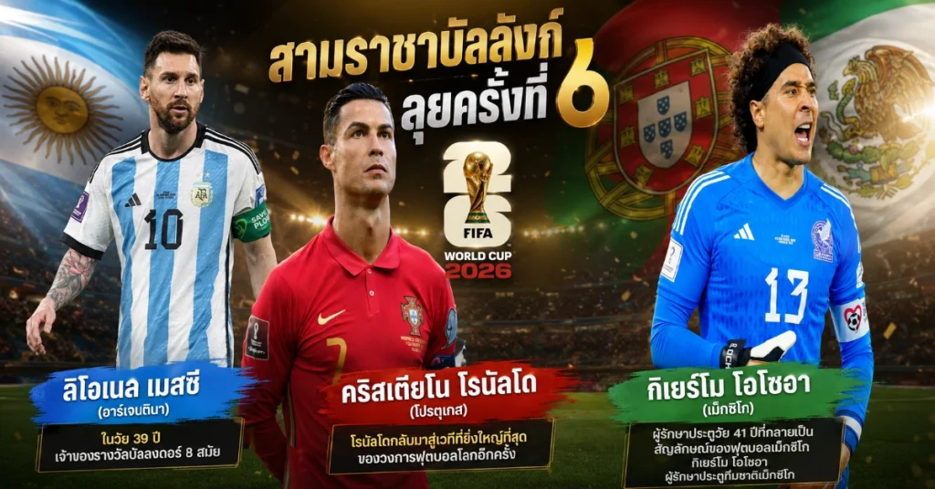 นักเตะฟุตบอลโลก 2026 ตำนานสุดท้ายบนเวทีโลก! เปิด 7 นักเตะ ลุยเวิลด์คัพมากที่สุด มีเอเชีย 1 ราย 91 นักเตะฟุตบอลโลก 2026