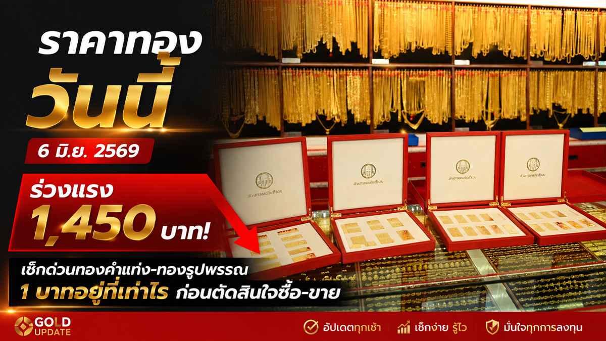 ราคาทองวันนี้ ราคาทองคำในตลาด