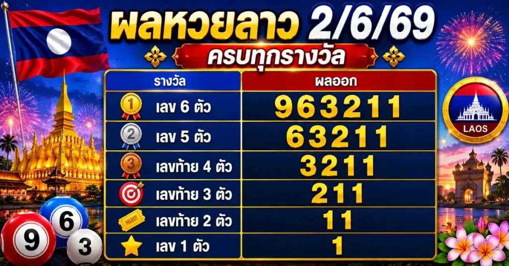 หวยลาว2/6/69
