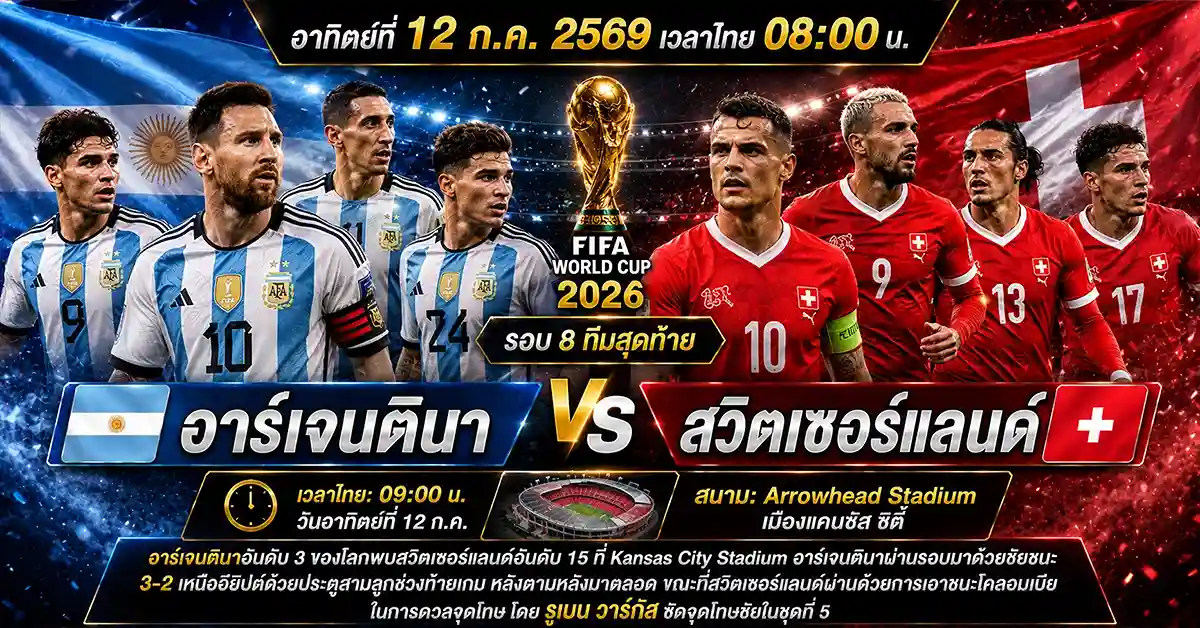ฟุตบอลโลกรอบ 8 ทีม สุดท้าย สุดท้าย! ฟีฟ่าเวิลด์คัพ 2026 ครบทุกคู่ วัน-เวลาไทย-สนาม พร้อมวิเคราะห์สุดเดือด ฝรั่งเศส-โมร็อกโก รีแมตช์ 2022 นอร์เวย์-อังกฤษ ฮาลันด์ล่าแชมป์ 80 ฟุตบอลโลกรอบ 8 ทีม4