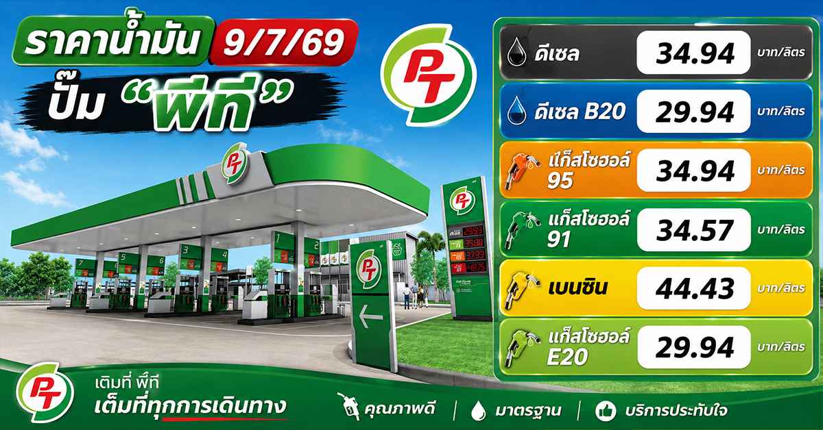 ราคาน้ำมัน 9/7/694